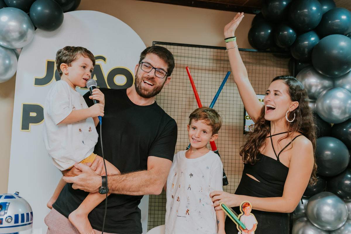 fotografa familia festa infantil evento Río de Janeiro barra da Tijuca 5 anos Joao Pedro tema star Wars rj fotografia 