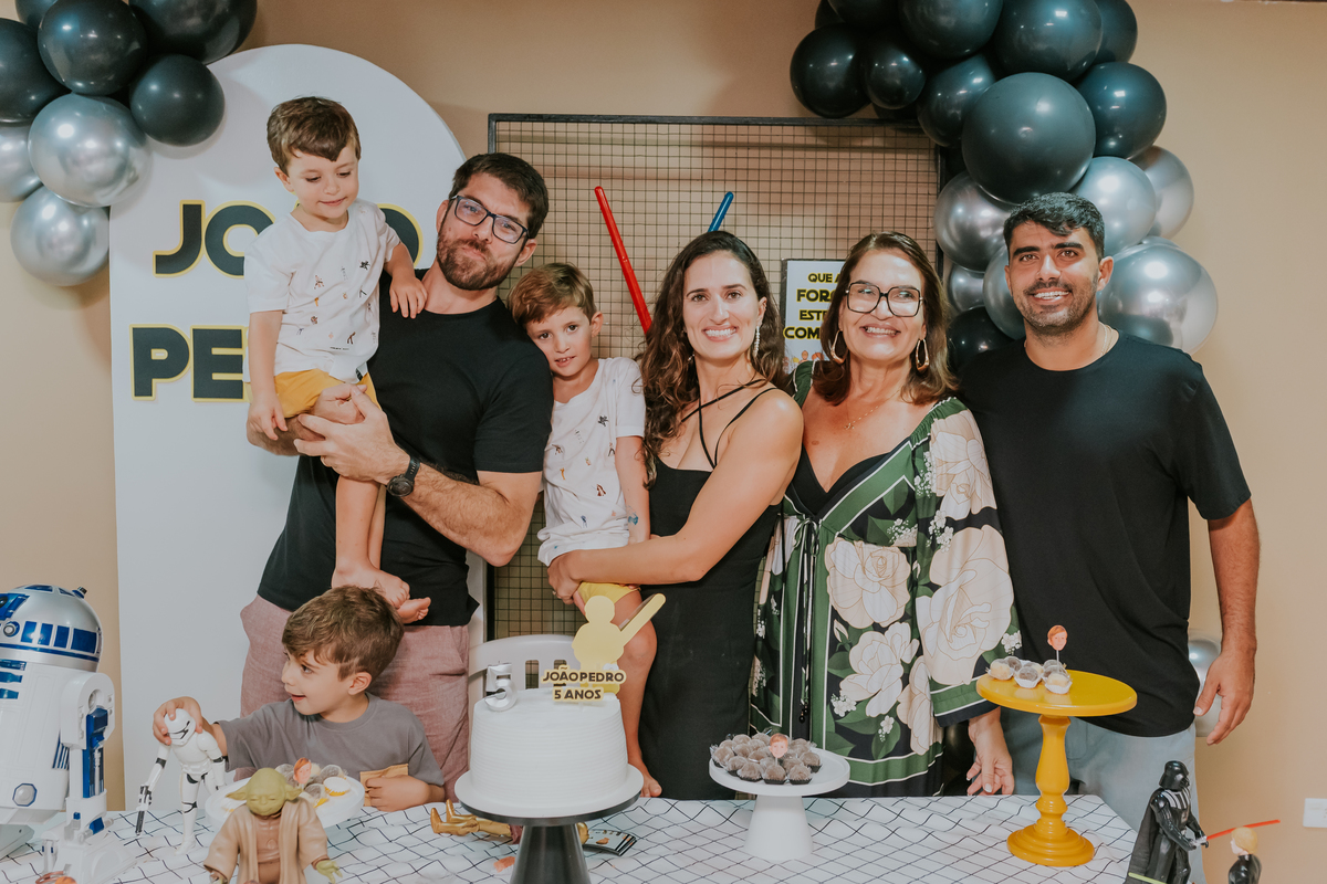 fotografa familia festa infantil evento Río de Janeiro barra da Tijuca 5 anos Joao Pedro tema star Wars rj fotografia 