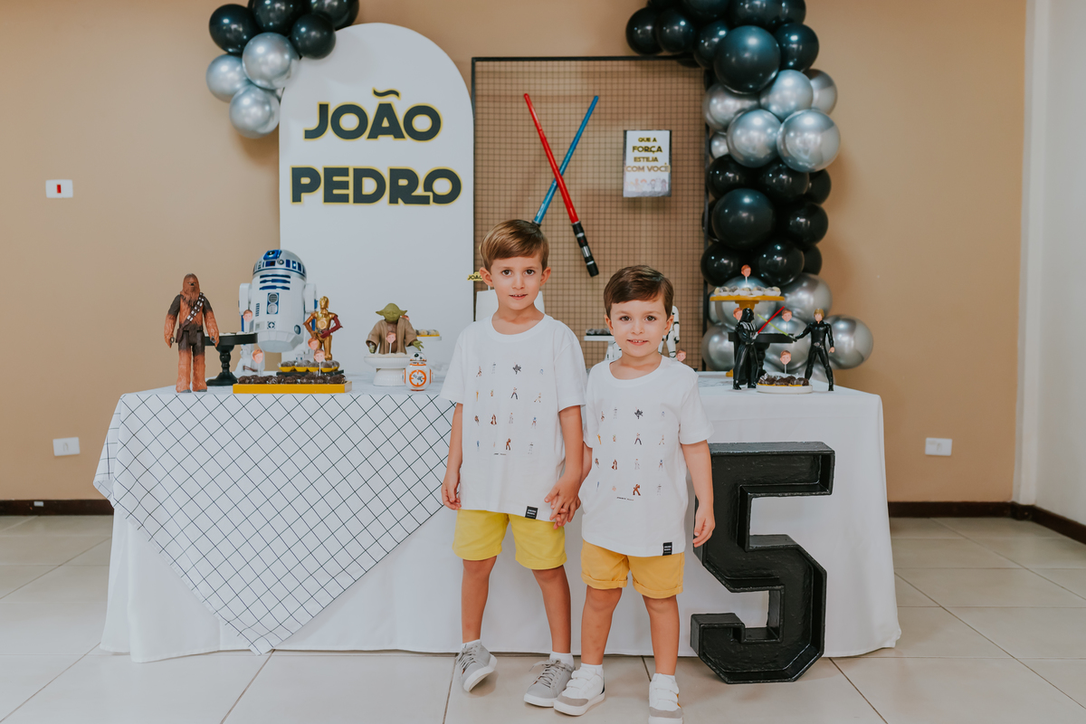 fotografa familia festa infantil evento Río de Janeiro barra da Tijuca 5 anos Joao Pedro tema star Wars rj fotografia 