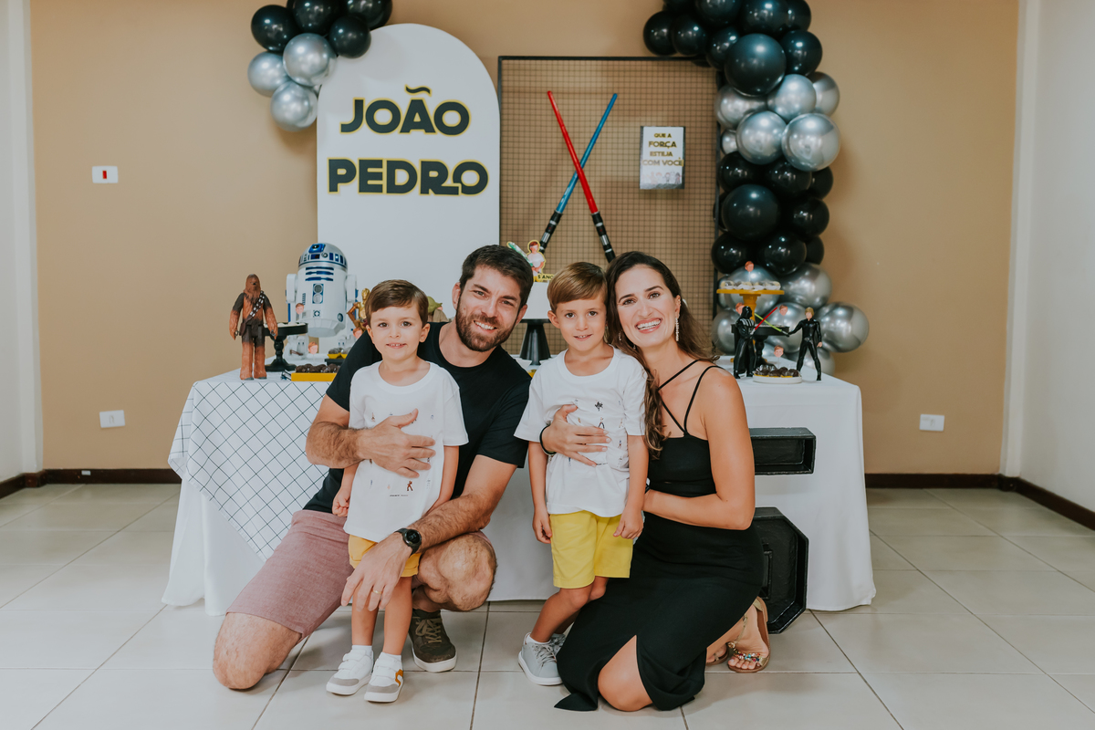 fotografa familia festa infantil evento Río de Janeiro barra da Tijuca 5 anos Joao Pedro tema star Wars rj fotografia 