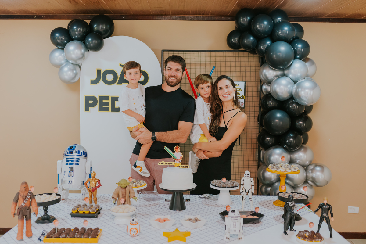 fotografa familia festa infantil evento Río de Janeiro barra da Tijuca 5 anos Joao Pedro tema star Wars rj fotografia 