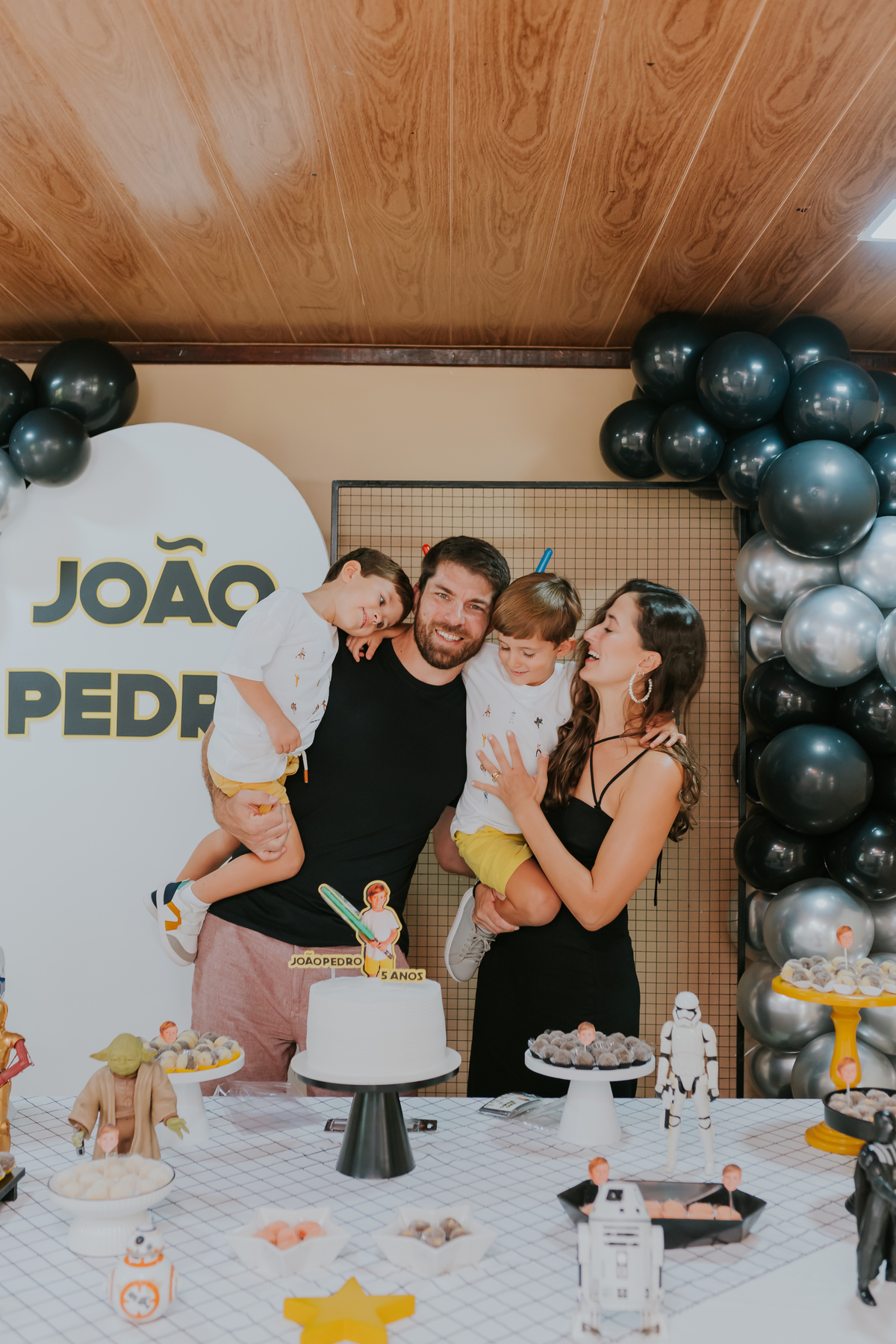 fotografa familia festa infantil evento Río de Janeiro barra da Tijuca 5 anos Joao Pedro tema star Wars rj fotografia 
