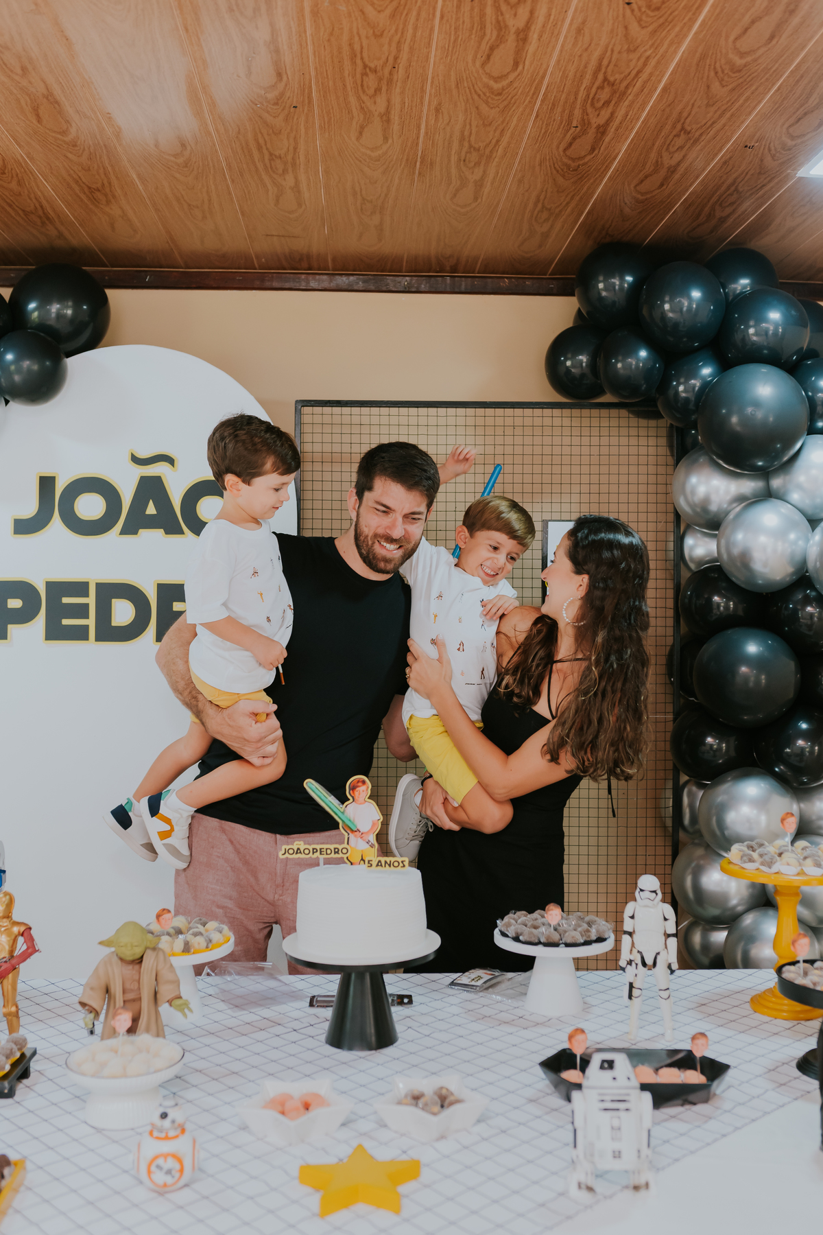 fotografa familia festa infantil evento Río de Janeiro barra da Tijuca 5 anos Joao Pedro tema star Wars rj fotografia 