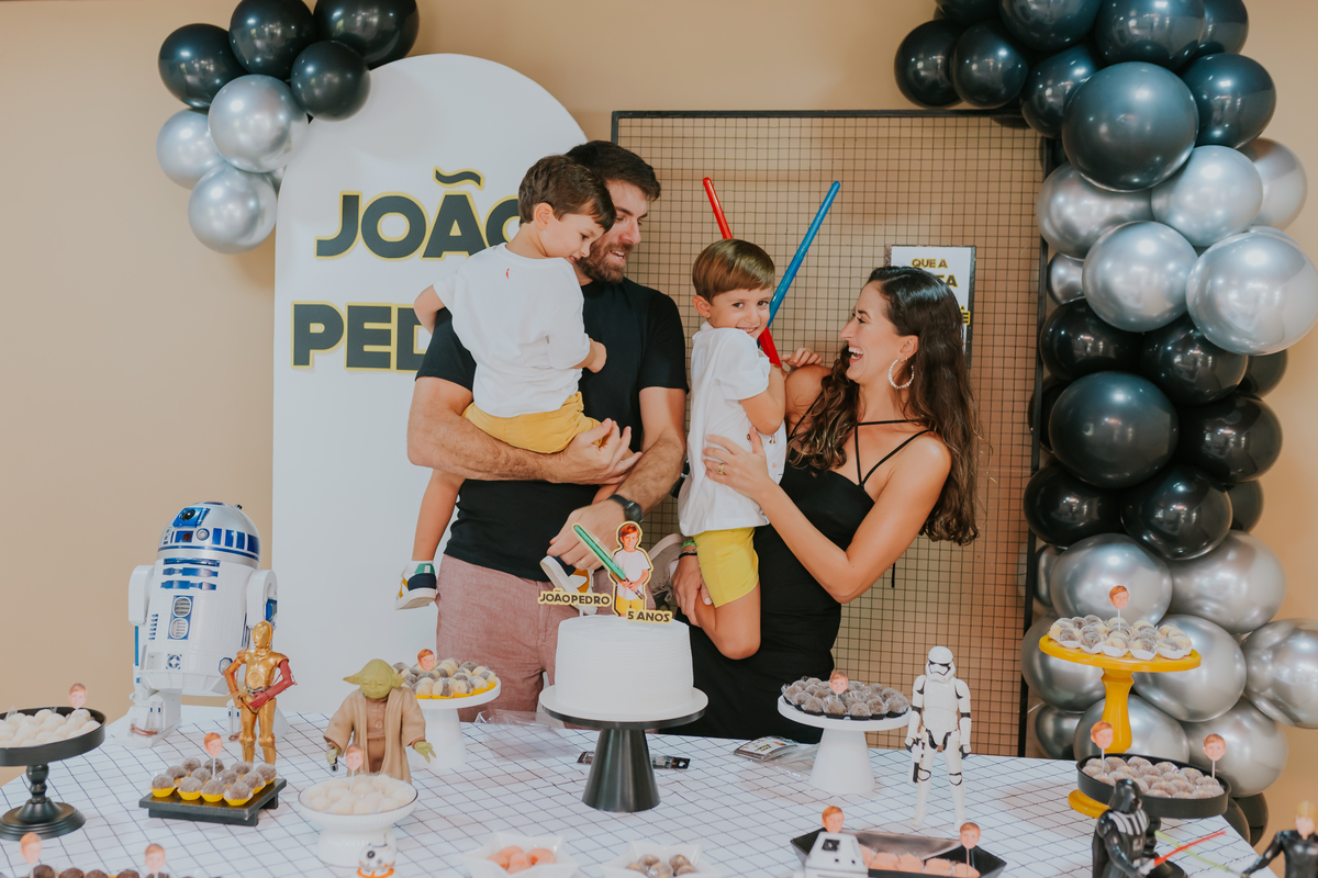 fotografa familia festa infantil evento Río de Janeiro barra da Tijuca 5 anos Joao Pedro tema star Wars rj fotografia 