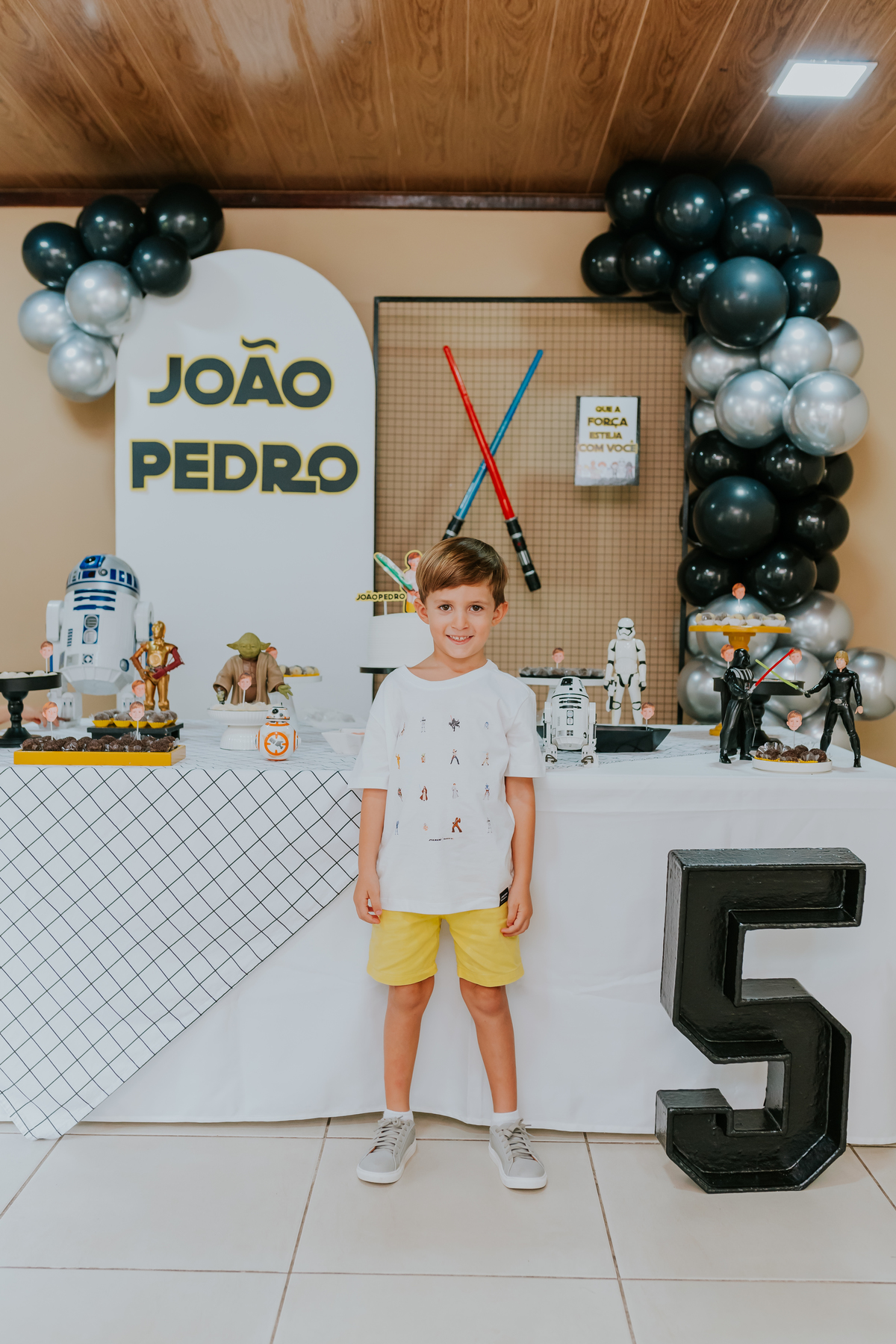 fotografa familia festa infantil evento Río de Janeiro barra da Tijuca 5 anos Joao Pedro tema star Wars rj fotografia 