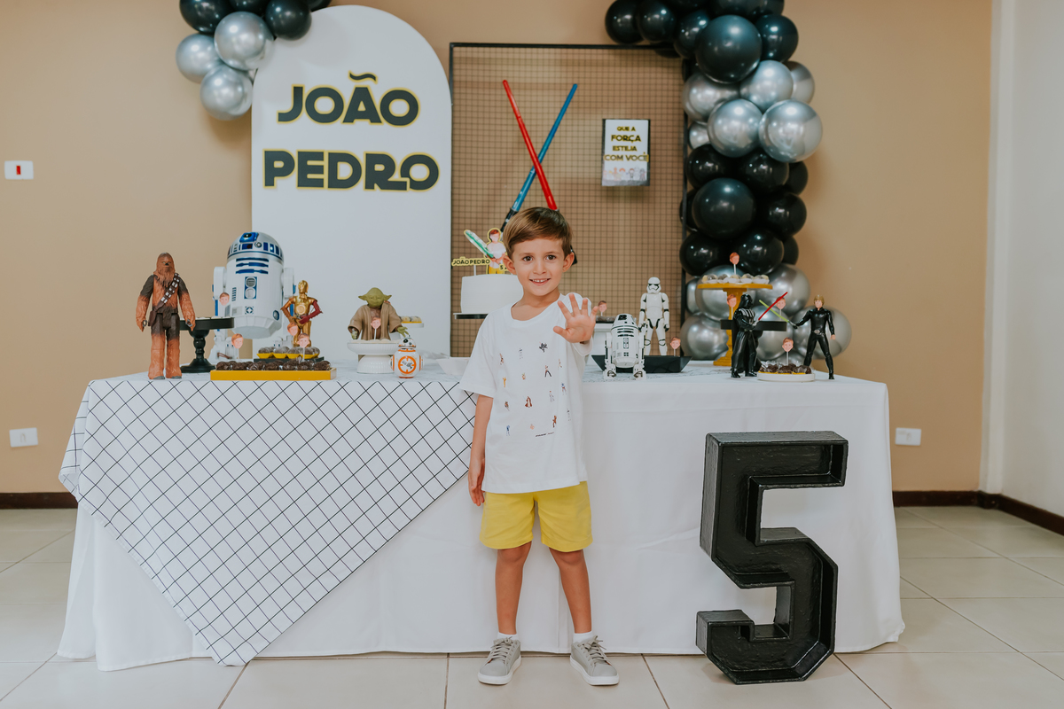 fotografa familia festa infantil evento Río de Janeiro barra da Tijuca 5 anos Joao Pedro tema star Wars rj fotografia 