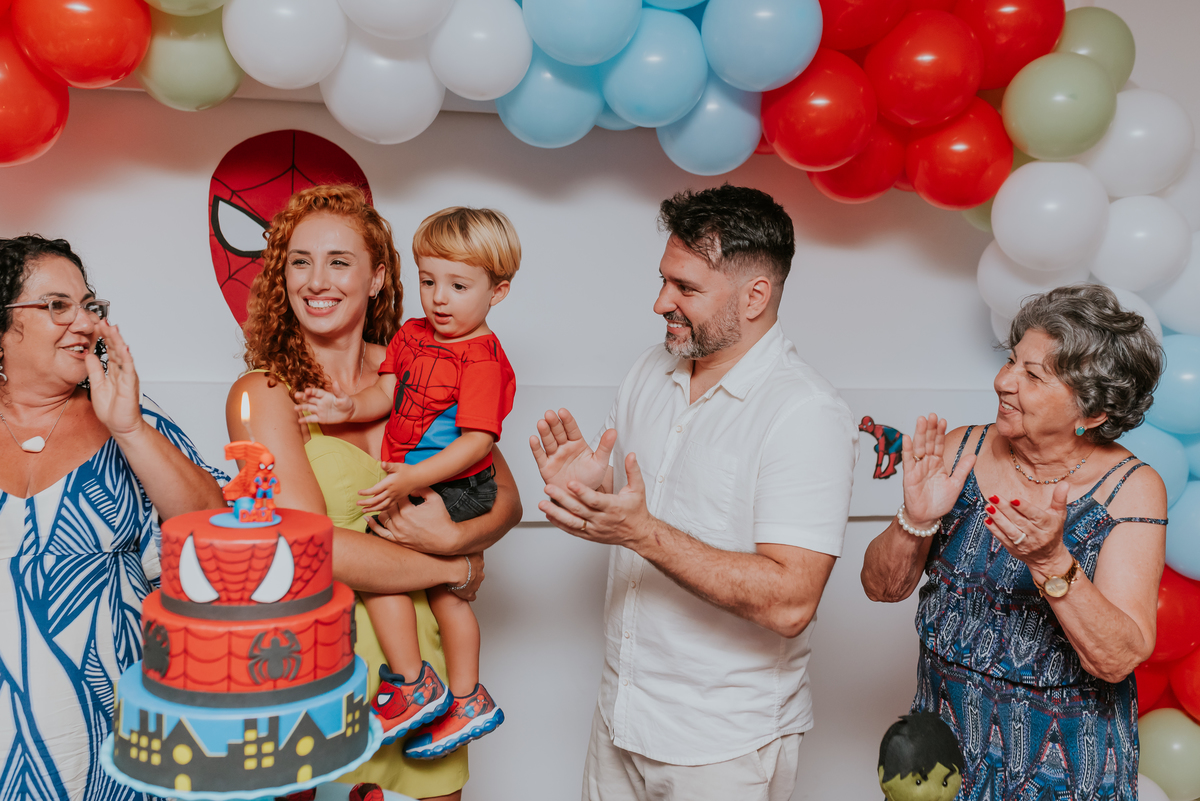 fotografia fotografa rj festa infantil 2 anos Davi tema homem aranha Niterói Icarai Rio de Janeiro familia 