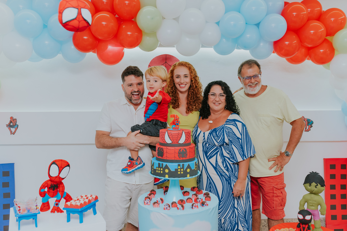 fotografia fotografa rj festa infantil 2 anos Davi tema homem aranha Niterói Icarai Rio de Janeiro familia 