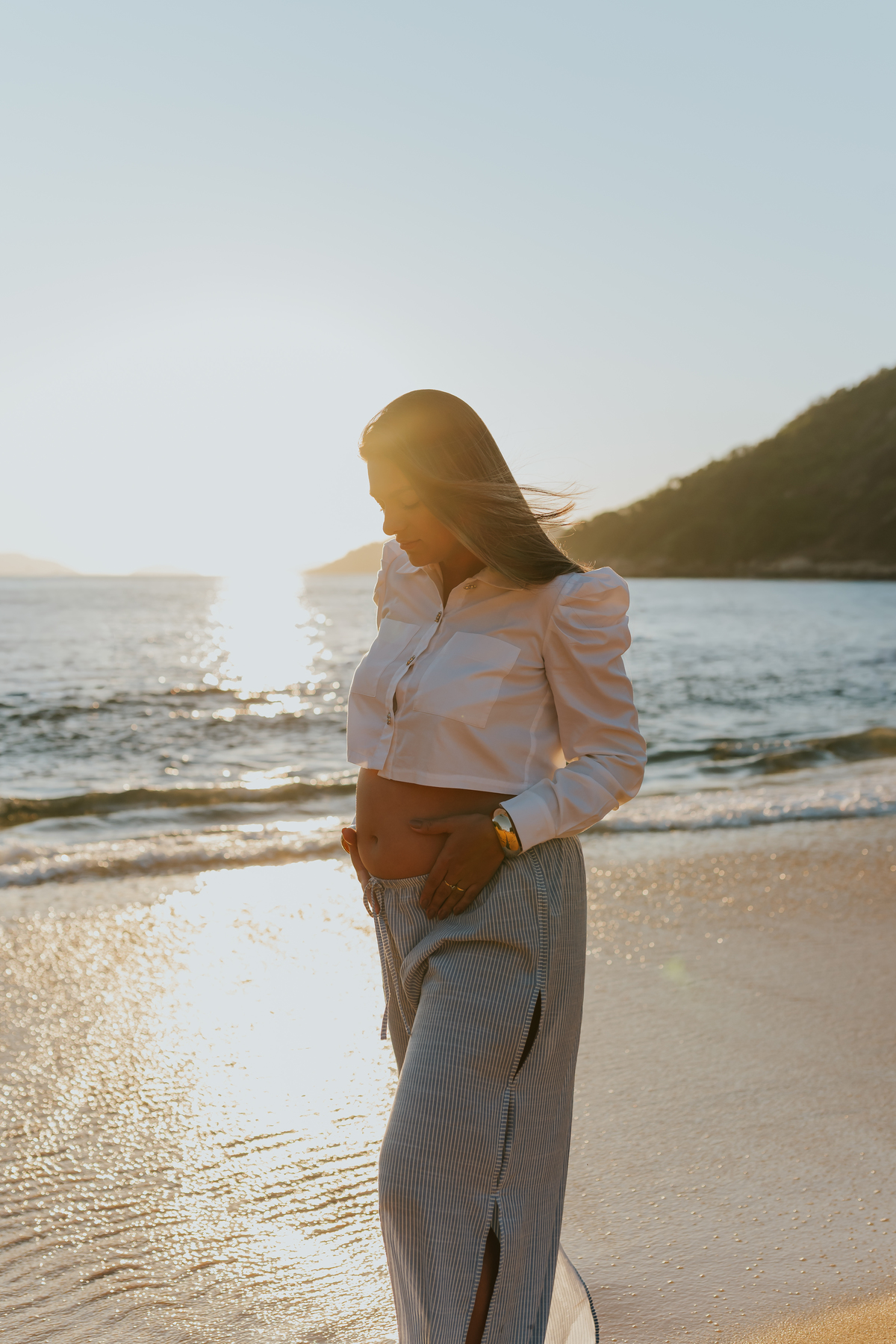 fotografa ensaio gravida gestante praia vermelha urca zona sul Rio de Janeiro rj fotografa familia amanhecer externo 