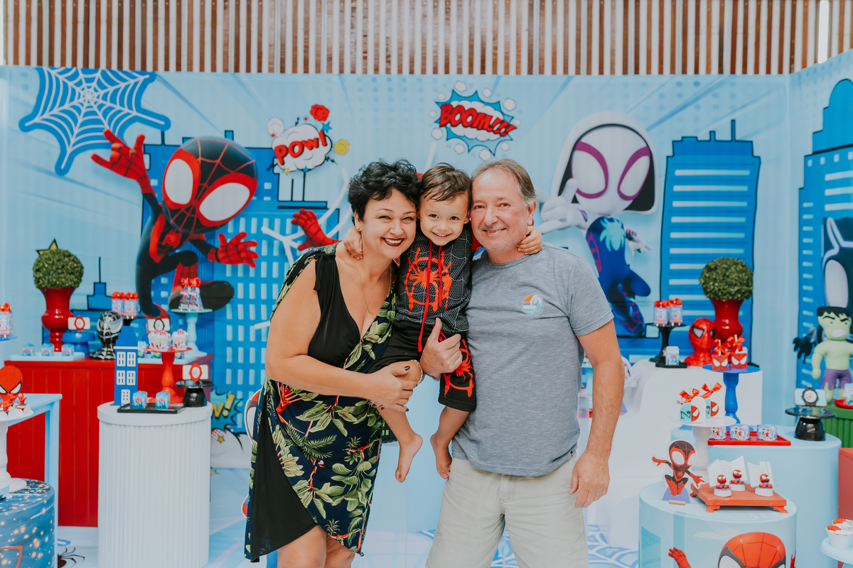 fotografia fotográfa festa infantil casa de festas 3 ano tema homem aranha rio de Janeiro rj evento barra da Tijuca família 