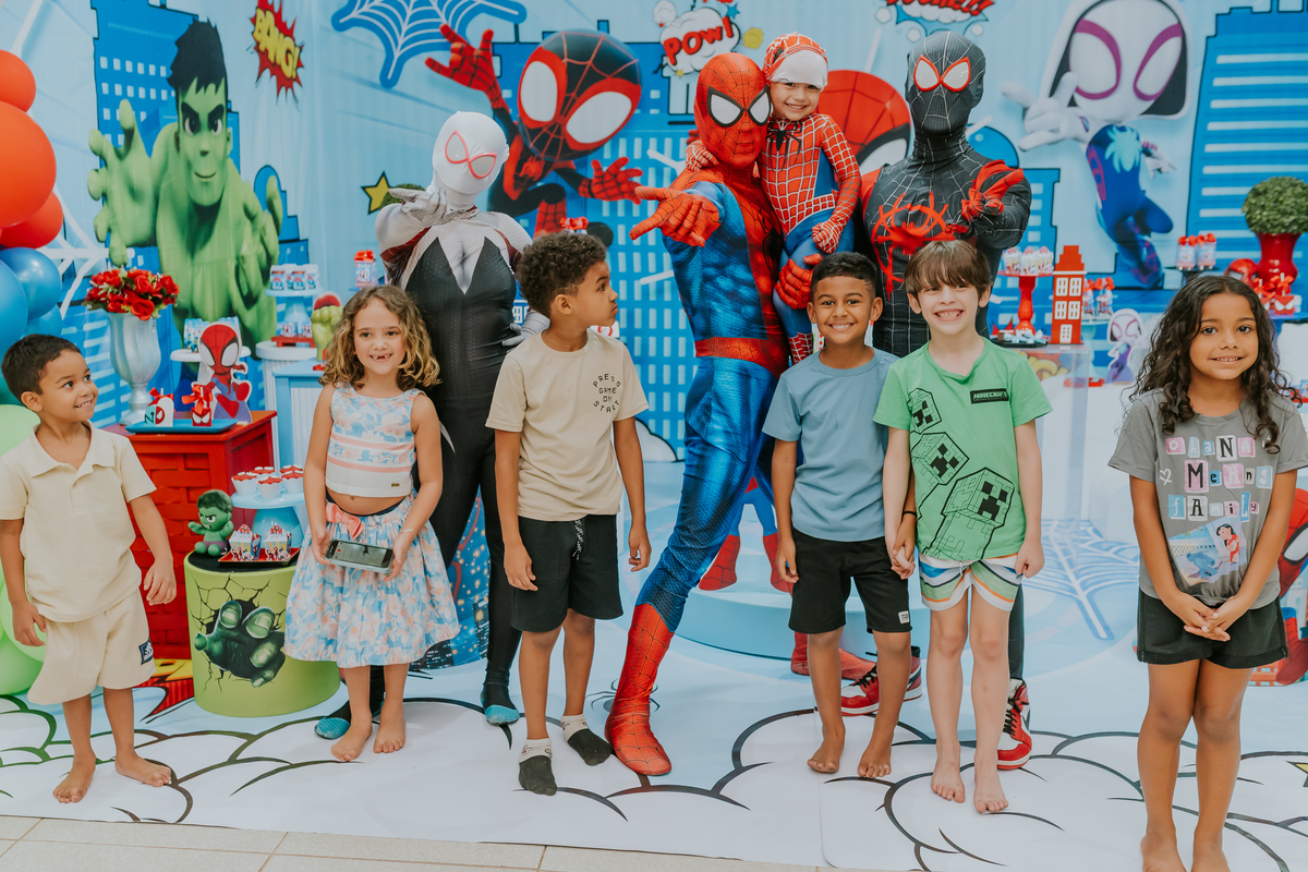 fotografia fotográfa festa infantil casa de festas 3 ano tema homem aranha rio de Janeiro rj evento barra da Tijuca família 