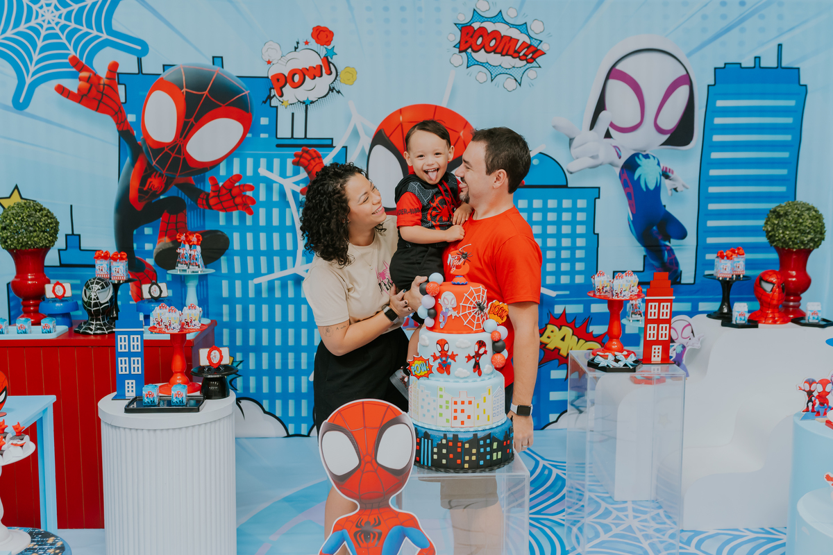 fotografia fotográfa festa infantil casa de festas 3 ano tema homem aranha rio de Janeiro rj evento barra da Tijuca família 