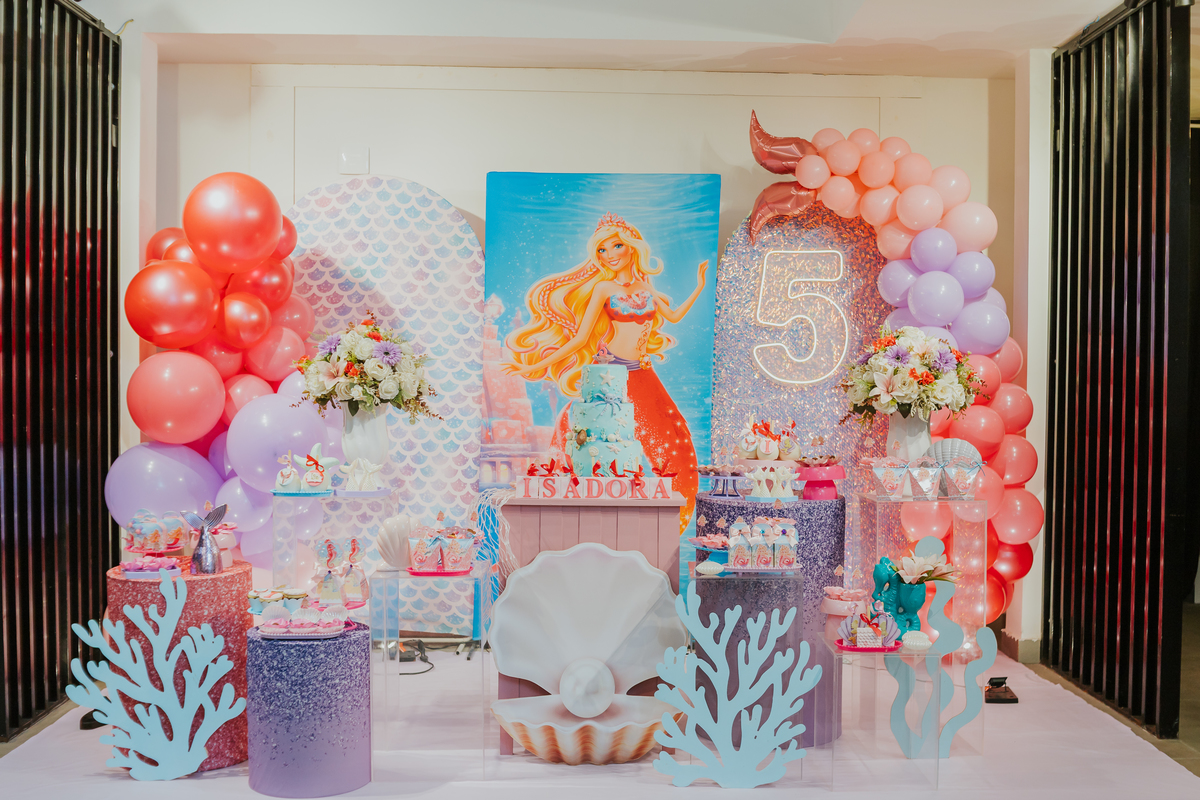 fotografia festa infantil 5 anos Isadora casa de festas loft 421 Río de Janeiro Tijuca fotografa familia tema sereia 