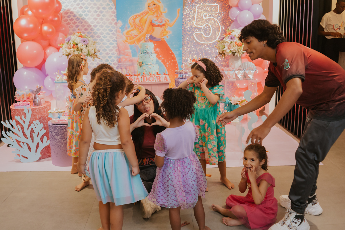 fotografia festa infantil 5 anos Isadora casa de festas loft 421 Río de Janeiro Tijuca fotografa familia tema sereia 