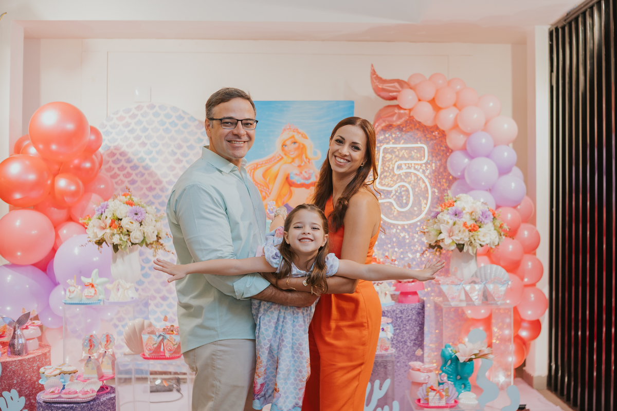 fotografia festa infantil 5 anos Isadora casa de festas loft 421 Río de Janeiro Tijuca fotografa familia tema sereia 