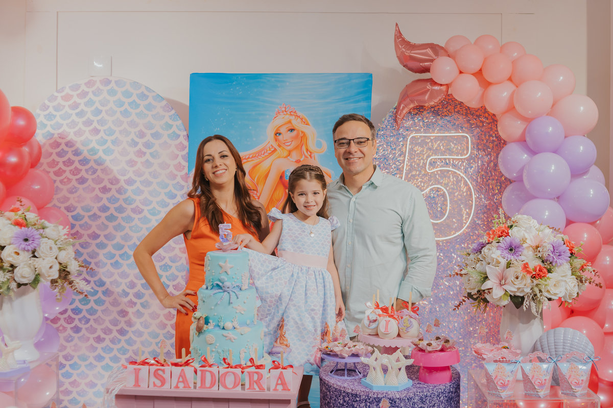 fotografia festa infantil 5 anos Isadora casa de festas loft 421 Río de Janeiro Tijuca fotografa familia tema sereia 