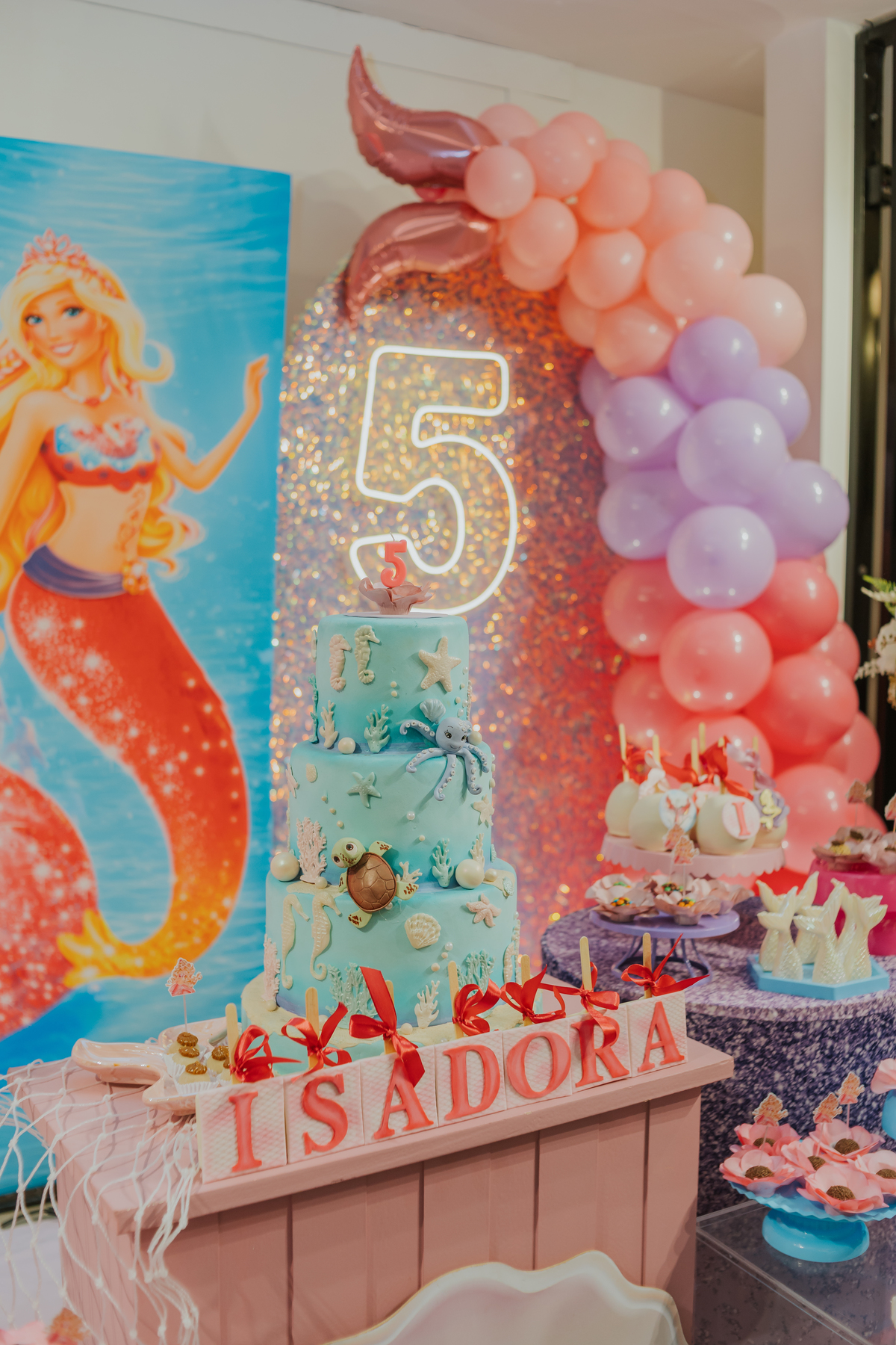 fotografia festa infantil 5 anos Isadora casa de festas loft 421 Río de Janeiro Tijuca fotografa familia tema sereia 