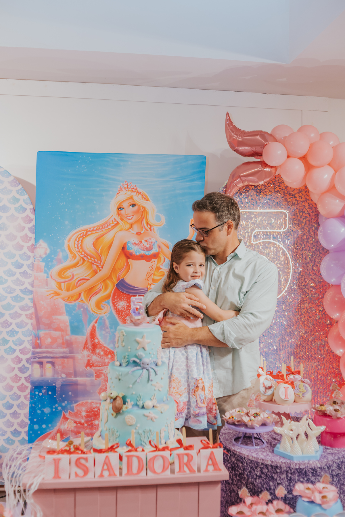 fotografia festa infantil 5 anos Isadora casa de festas loft 421 Río de Janeiro Tijuca fotografa familia tema sereia 