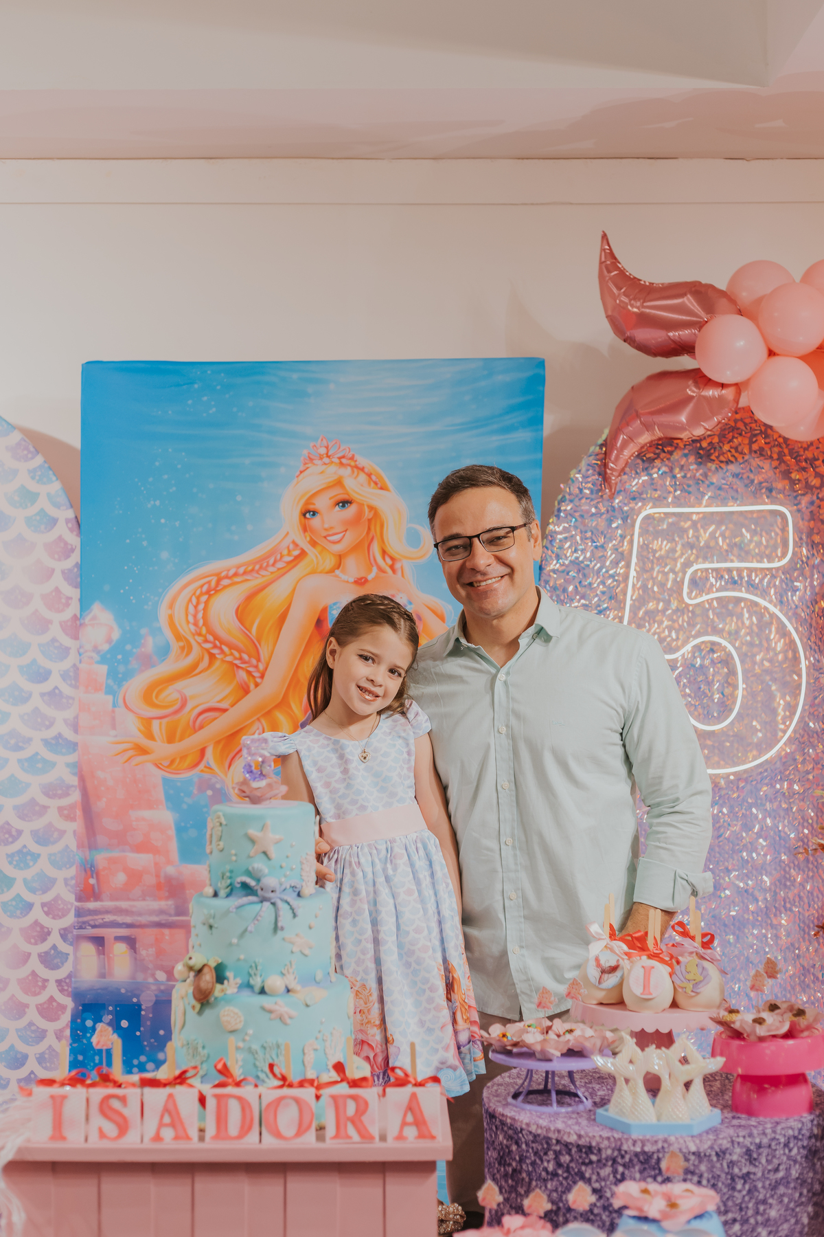 fotografia festa infantil 5 anos Isadora casa de festas loft 421 Río de Janeiro Tijuca fotografa familia tema sereia 