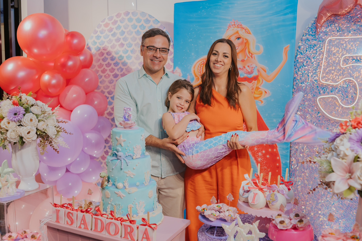 fotografia festa infantil 5 anos Isadora casa de festas loft 421 Río de Janeiro Tijuca fotografa familia tema sereia 