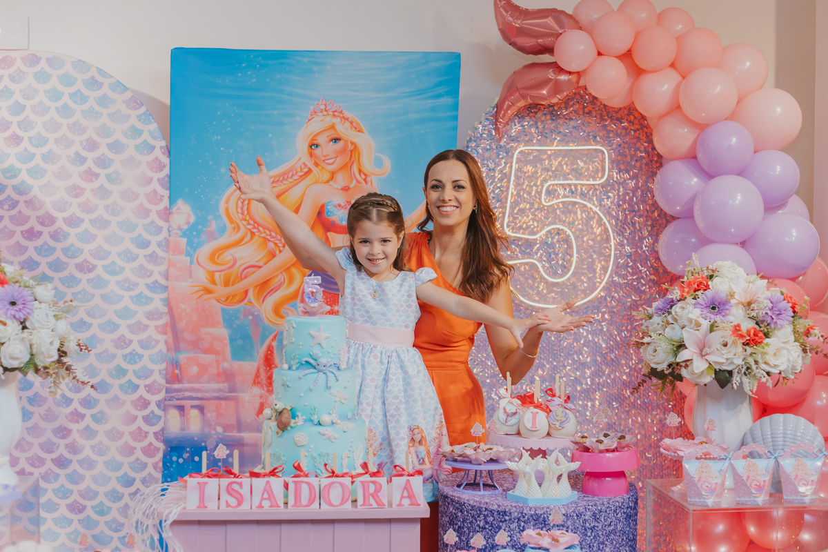 fotografia festa infantil 5 anos Isadora casa de festas loft 421 Río de Janeiro Tijuca fotografa familia tema sereia 