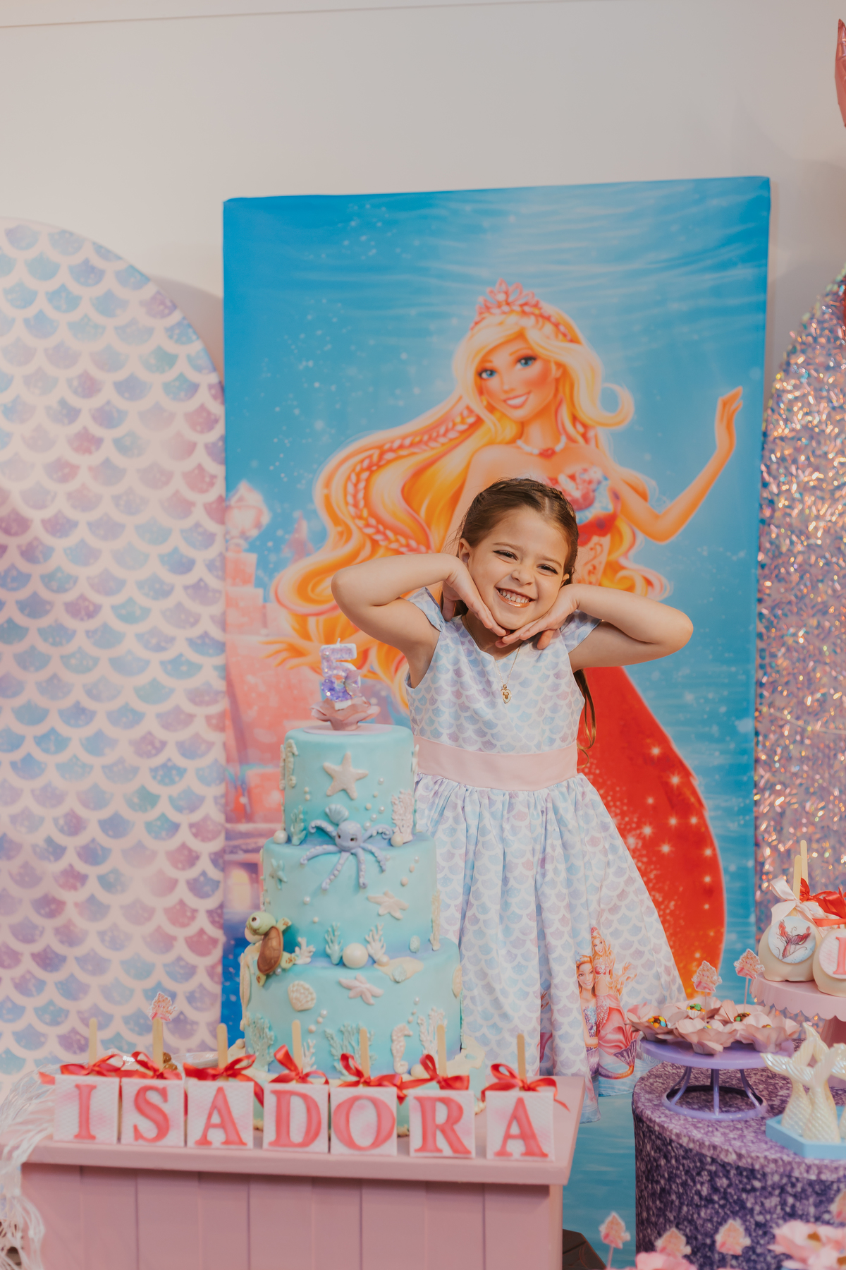 fotografia festa infantil 5 anos Isadora casa de festas loft 421 Río de Janeiro Tijuca fotografa familia tema sereia 