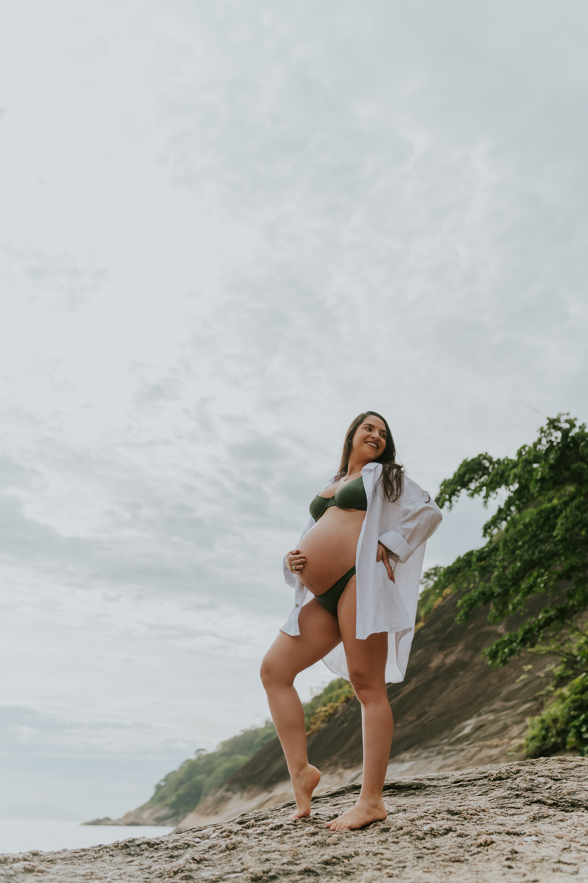fotografa bruna Guerson fotografia ensaio gestante gravida a espera da Giovana praia vermelha urca rio de janeiro rj ao ar livre 