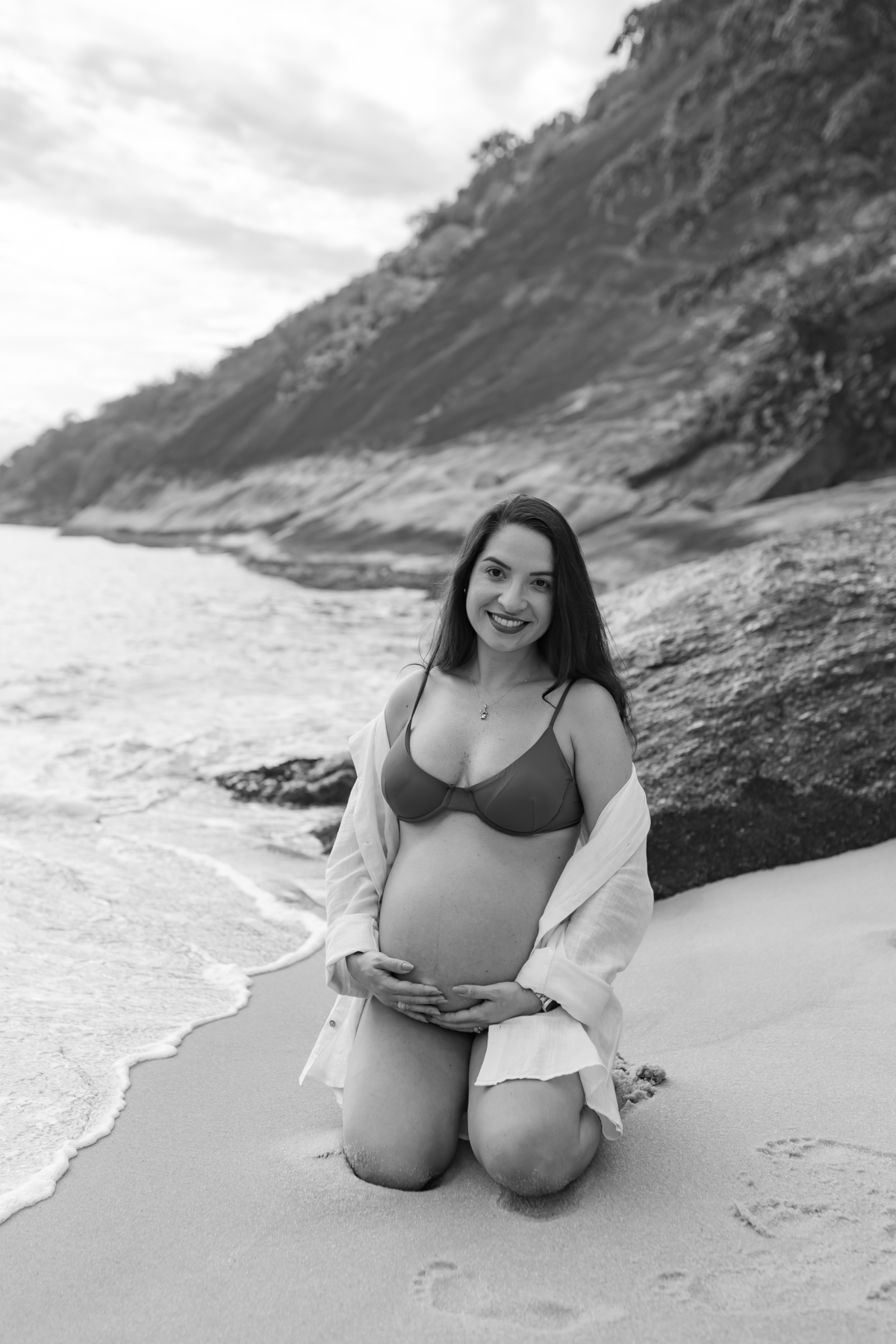 fotografa bruna Guerson fotografia ensaio gestante gravida a espera da Giovana praia vermelha urca rio de janeiro rj ao ar livre 