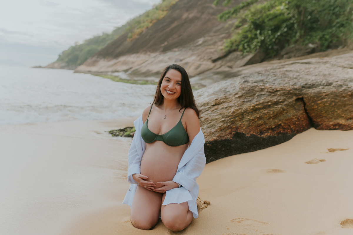 fotografa bruna Guerson fotografia ensaio gestante gravida a espera da Giovana praia vermelha urca rio de janeiro rj ao ar livre 