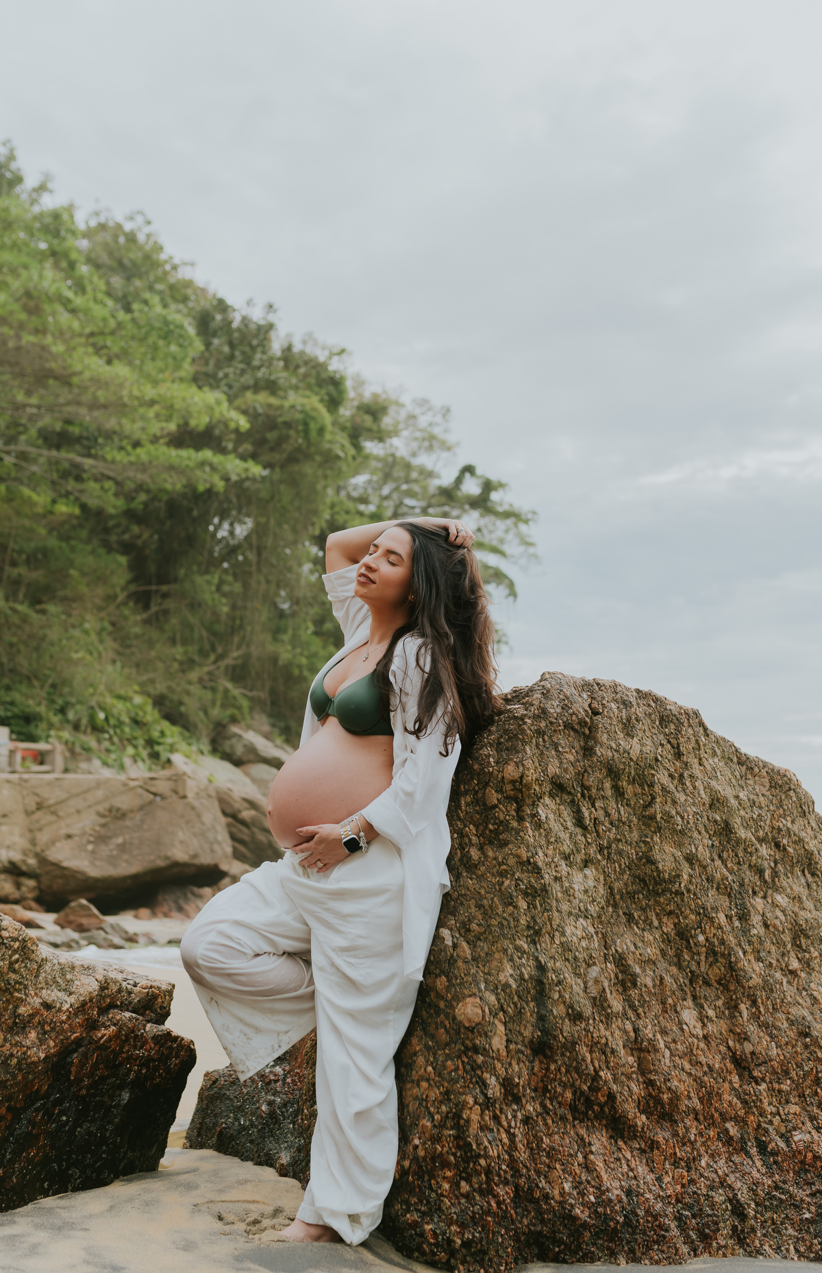 fotografa bruna Guerson fotografia ensaio gestante gravida a espera da Giovana praia vermelha urca rio de janeiro rj ao ar livre 