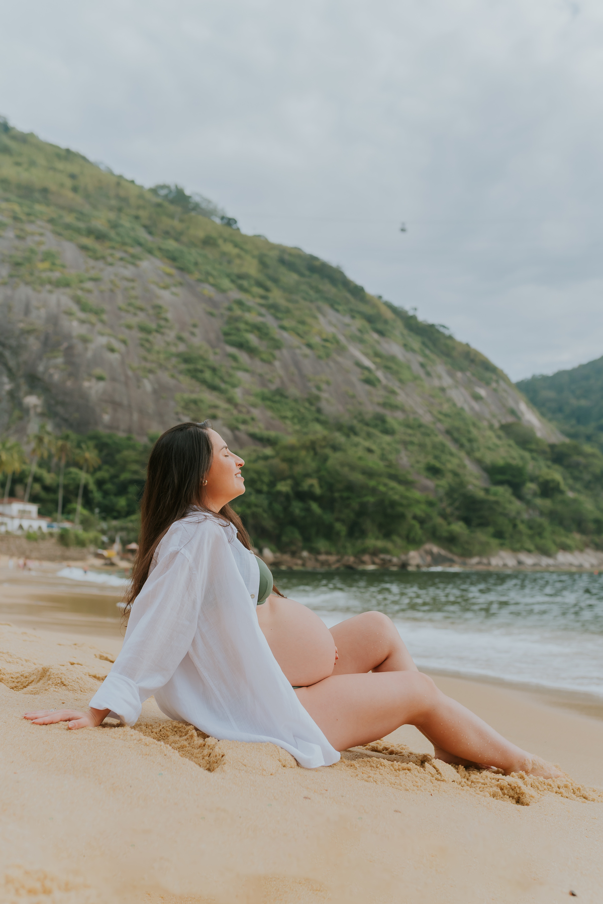 fotografa bruna Guerson fotografia ensaio gestante gravida a espera da Giovana praia vermelha urca rio de janeiro rj ao ar livre 