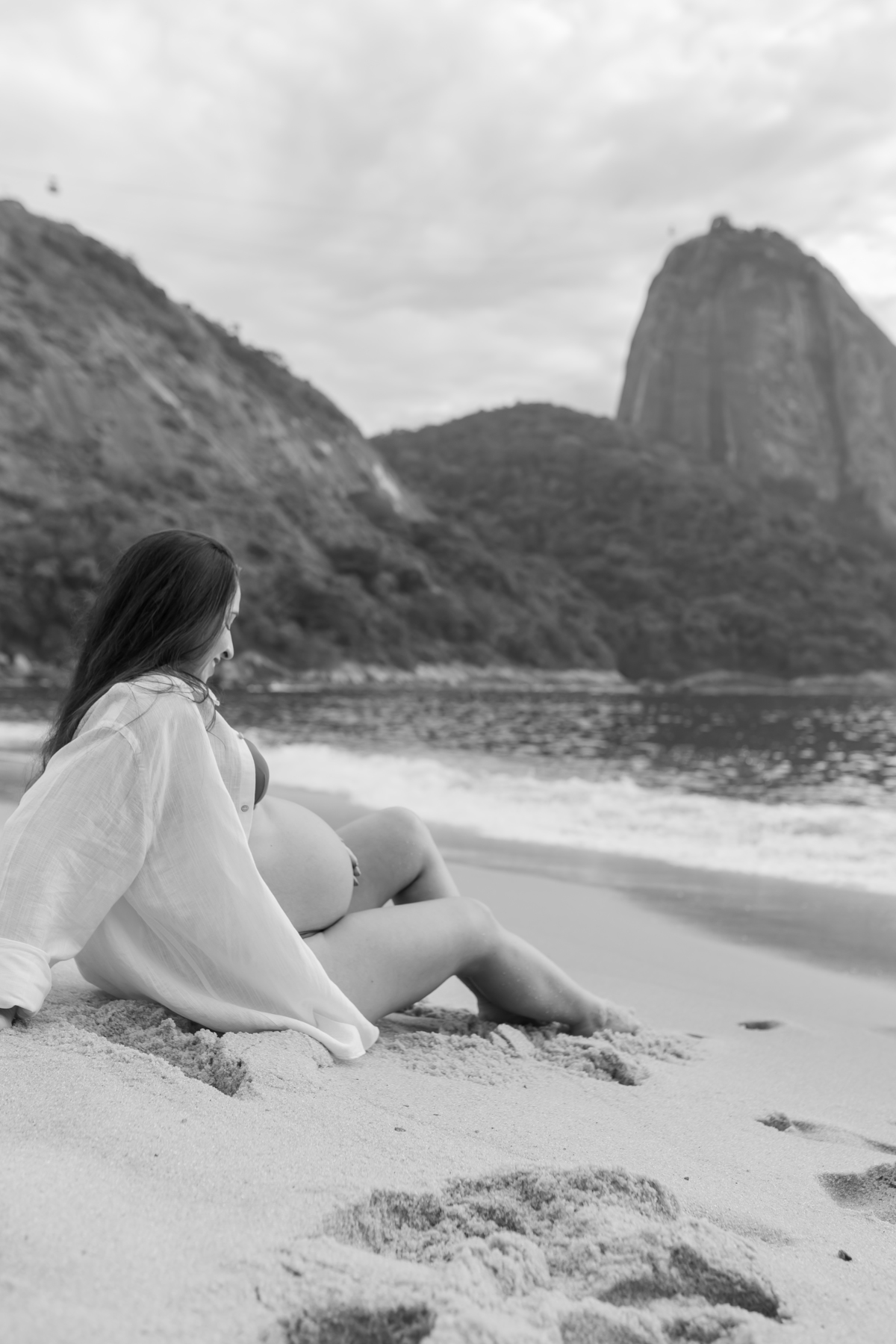 fotografa bruna Guerson fotografia ensaio gestante gravida a espera da Giovana praia vermelha urca rio de janeiro rj ao ar livre 