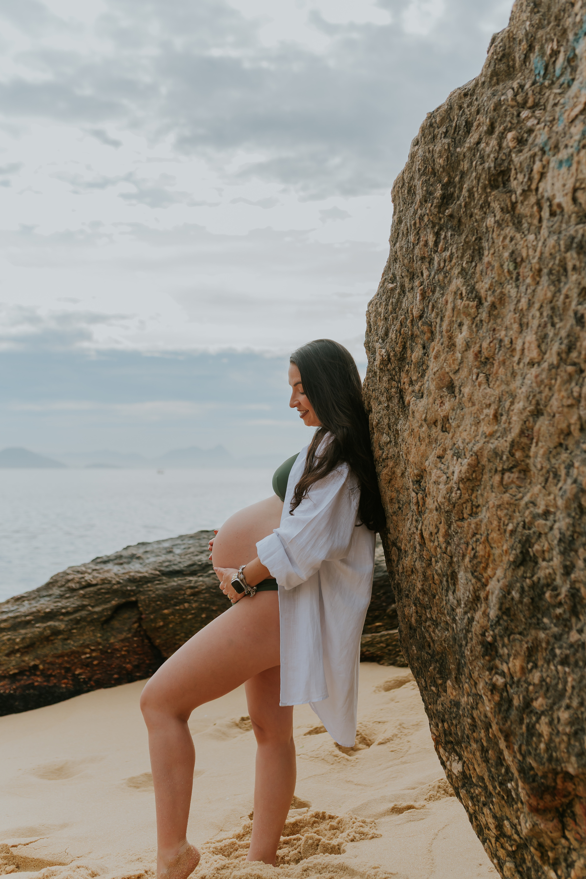 fotografa bruna Guerson fotografia ensaio gestante gravida a espera da Giovana praia vermelha urca rio de janeiro rj ao ar livre 