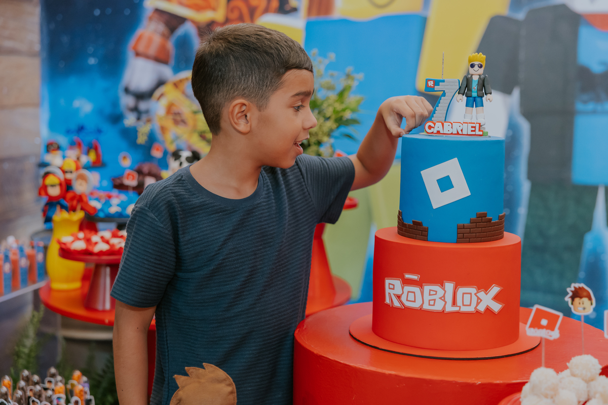 fotografia festa infantil casa de festas 7 anos Gabriel tema roblox fotografa rio de janeiro quintal aventura Botafogo rj 