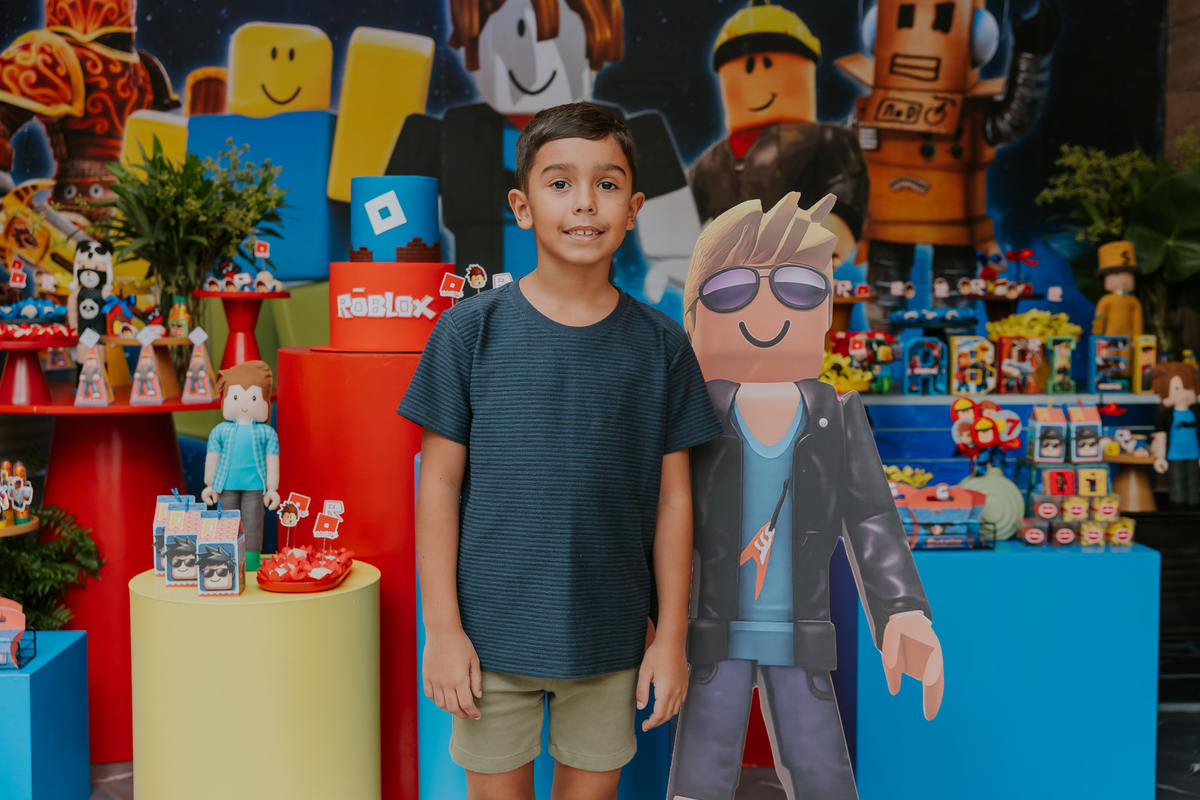 fotografia festa infantil casa de festas 7 anos Gabriel tema roblox fotografa rio de janeiro quintal aventura Botafogo rj 