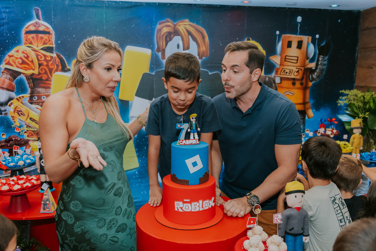 fotografia festa infantil casa de festas 7 anos Gabriel tema roblox fotografa rio de janeiro quintal aventura Botafogo rj 