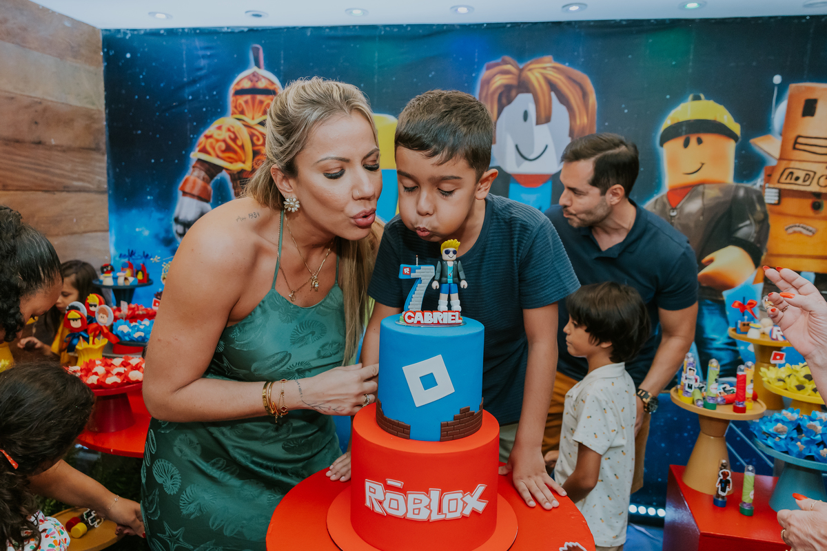 fotografia festa infantil casa de festas 7 anos Gabriel tema roblox fotografa rio de janeiro quintal aventura Botafogo rj 