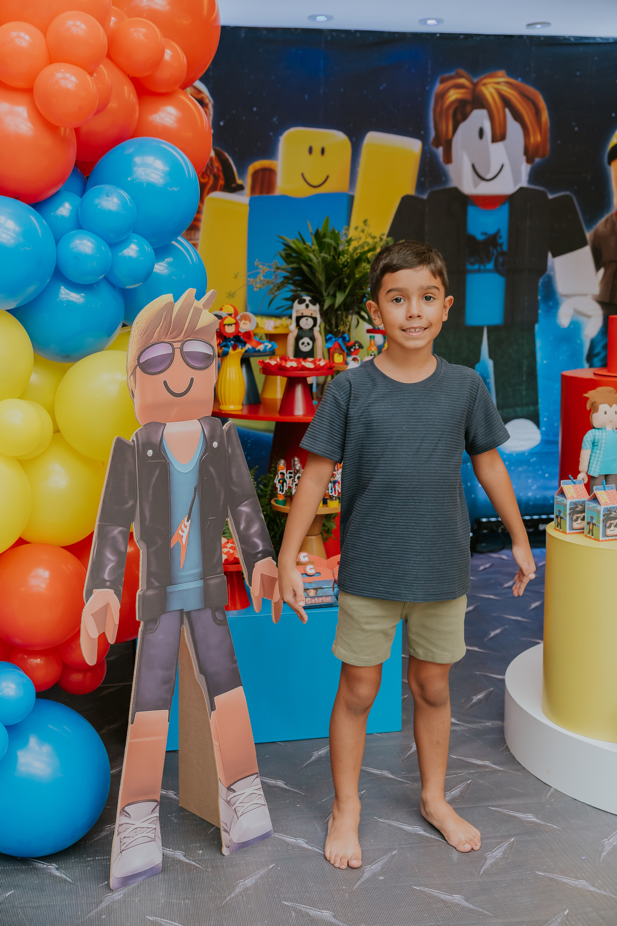 fotografia festa infantil casa de festas 7 anos Gabriel tema roblox fotografa rio de janeiro quintal aventura Botafogo rj 