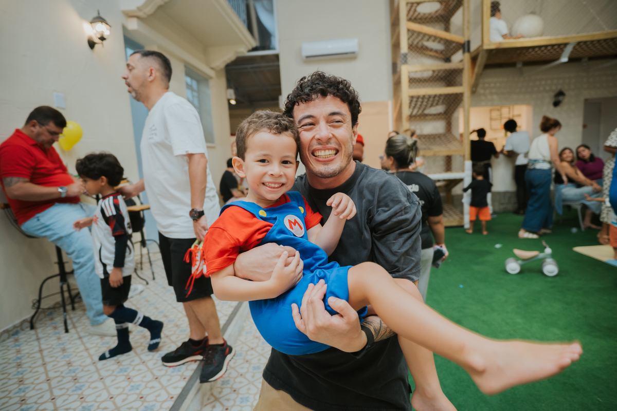 fotografia festa infantil evento fotografa Rio de Janeiro bernardo Theodoro casa belie laranjeiras tema Mario rj 