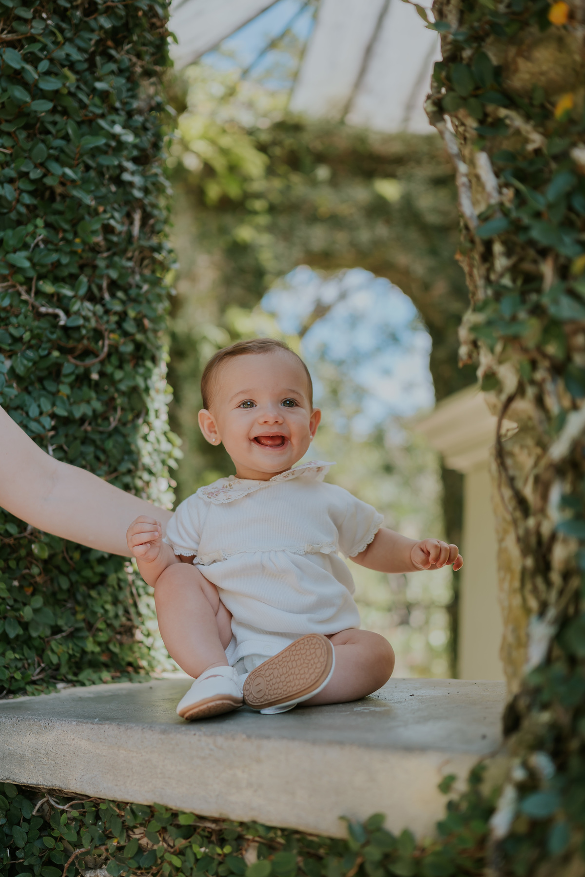 fotografia fotografa 6 meses Fernanda acompanhamento ensaio família rj Rio de Janeiro jardim botânico externo natureza
