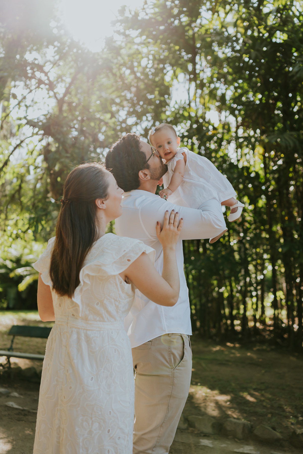 fotografia fotografa 6 meses Fernanda acompanhamento ensaio família rj Rio de Janeiro jardim botânico externo natureza