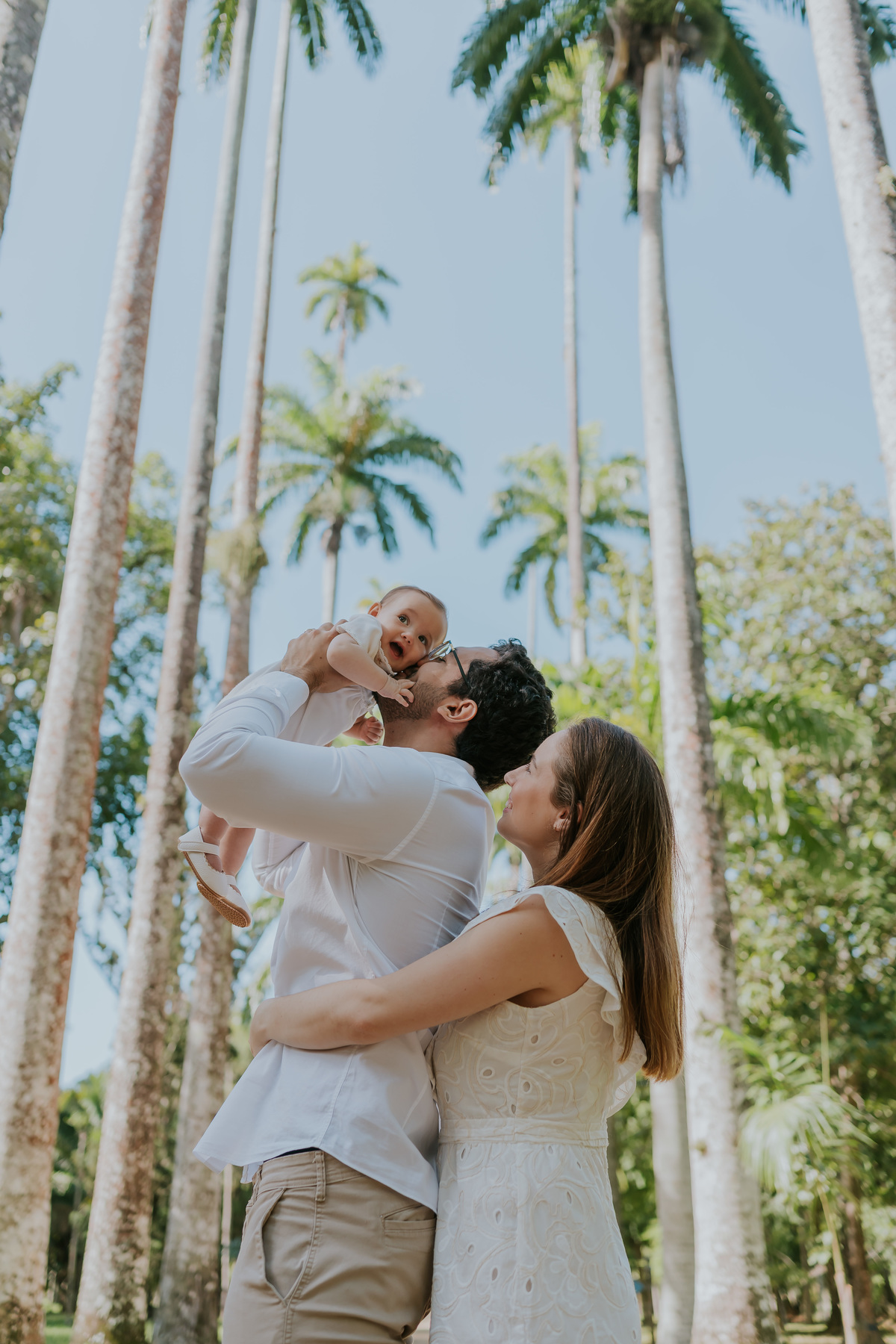 fotografia fotografa 6 meses Fernanda acompanhamento ensaio família rj Rio de Janeiro jardim botânico externo natureza
