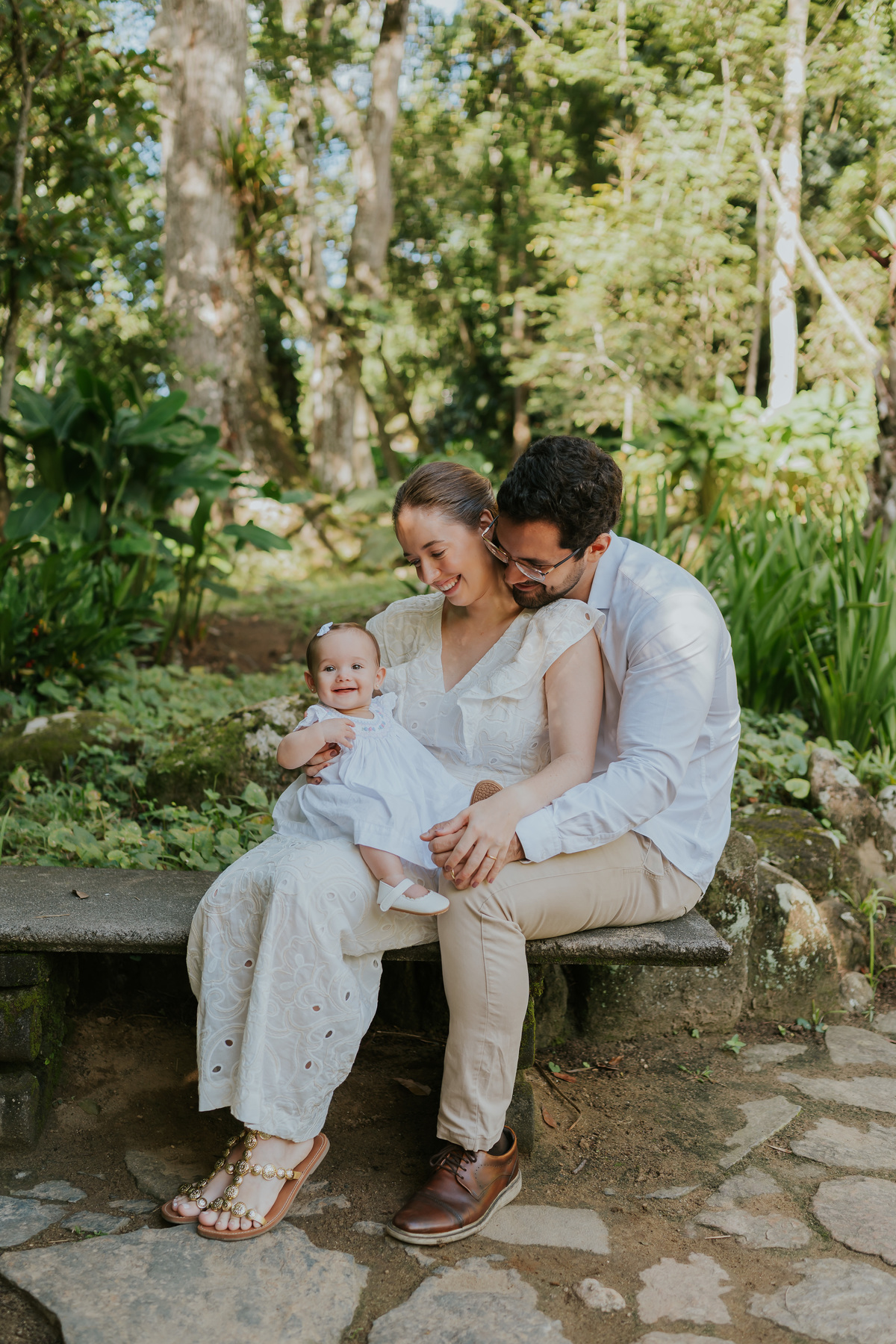 fotografia fotografa 6 meses Fernanda acompanhamento ensaio família rj Rio de Janeiro jardim botânico externo natureza