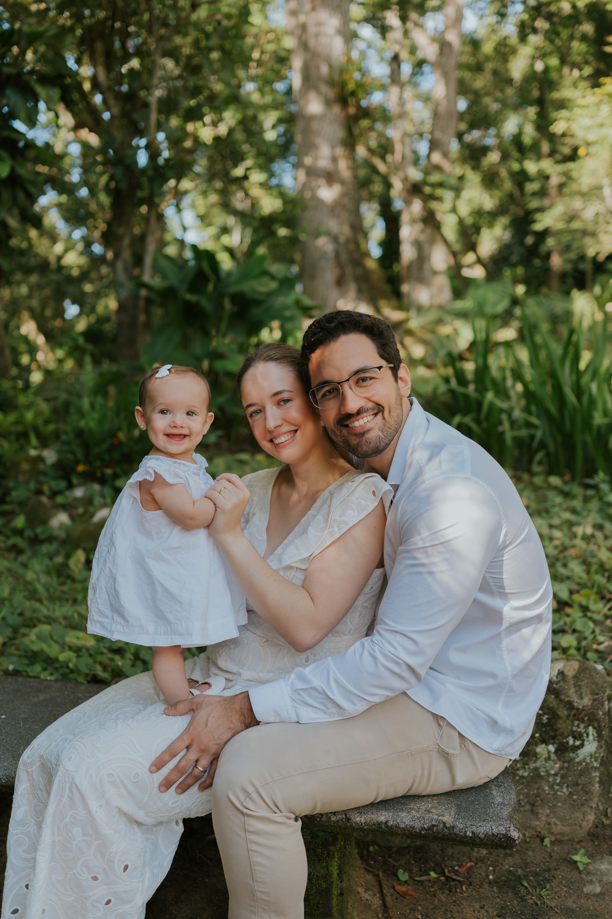 fotografia fotografa 6 meses Fernanda acompanhamento ensaio família rj Rio de Janeiro jardim botânico externo natureza