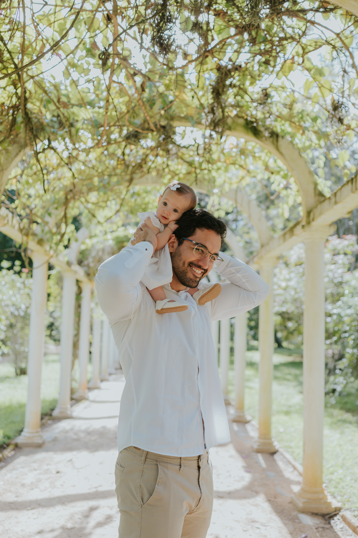 fotografia fotografa 6 meses Fernanda acompanhamento ensaio família rj Rio de Janeiro jardim botânico externo natureza