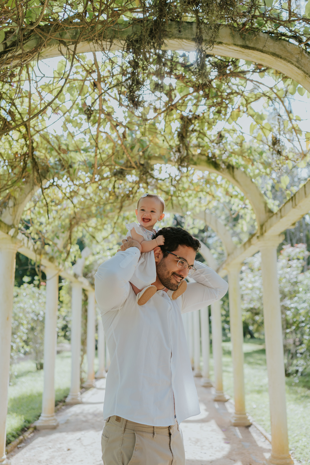 fotografia fotografa 6 meses Fernanda acompanhamento ensaio família rj Rio de Janeiro jardim botânico externo natureza