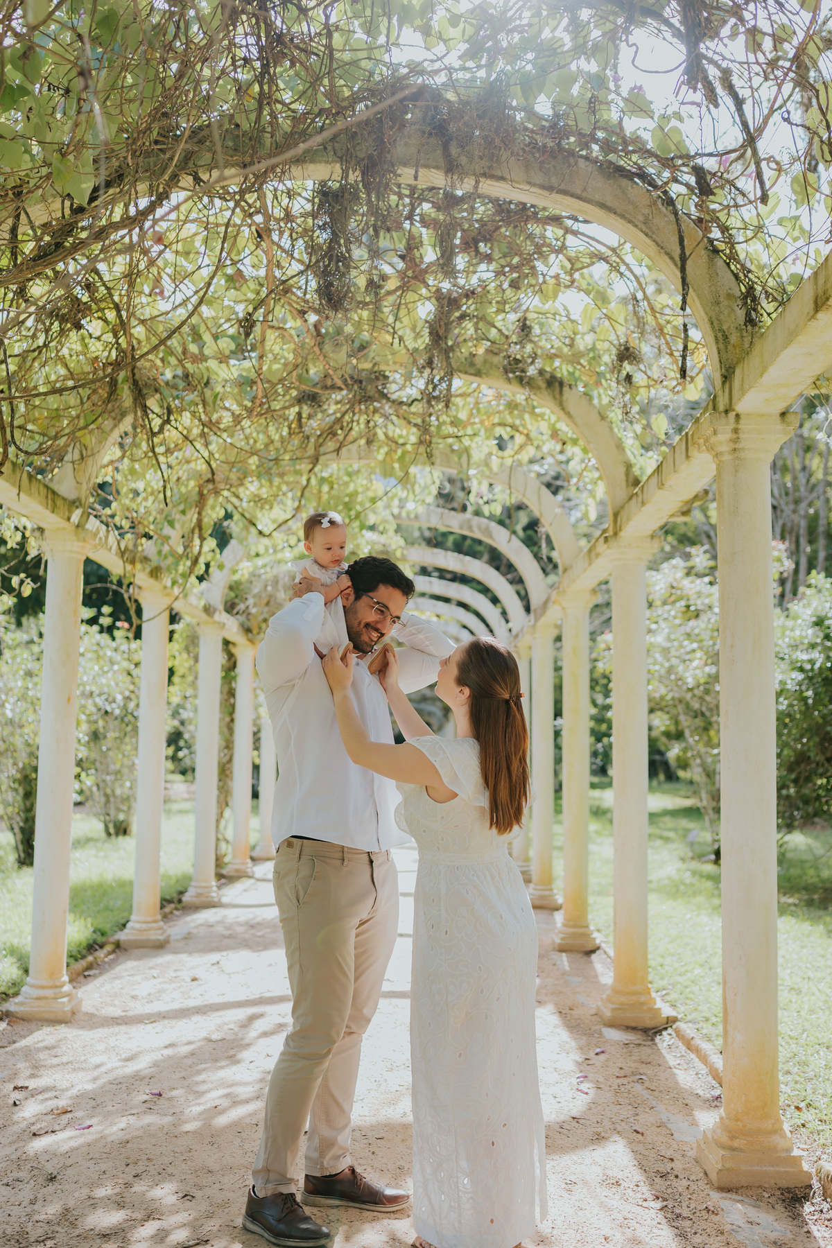 fotografia fotografa 6 meses Fernanda acompanhamento ensaio família rj Rio de Janeiro jardim botânico externo natureza