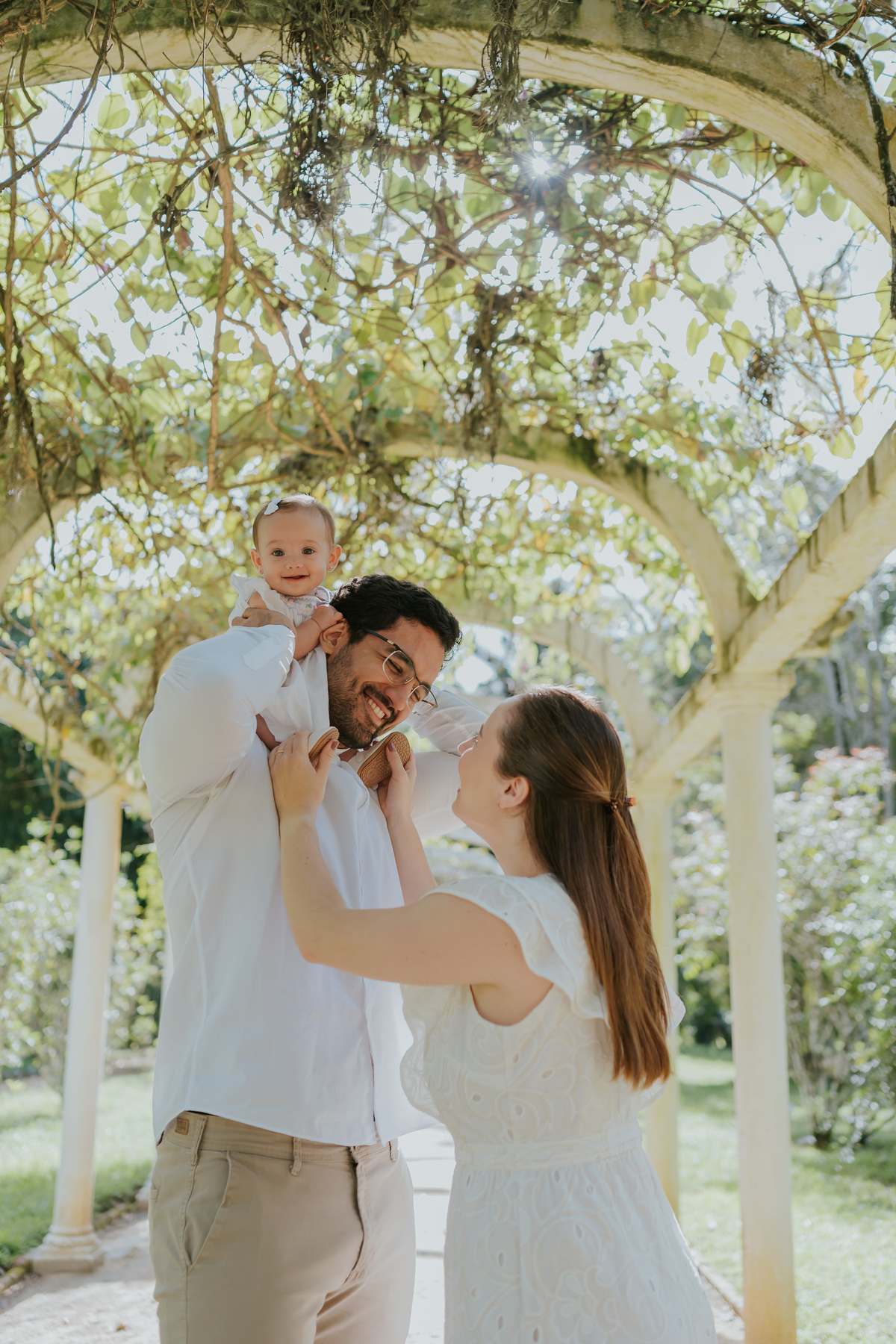fotografia fotografa 6 meses Fernanda acompanhamento ensaio família rj Rio de Janeiro jardim botânico externo natureza