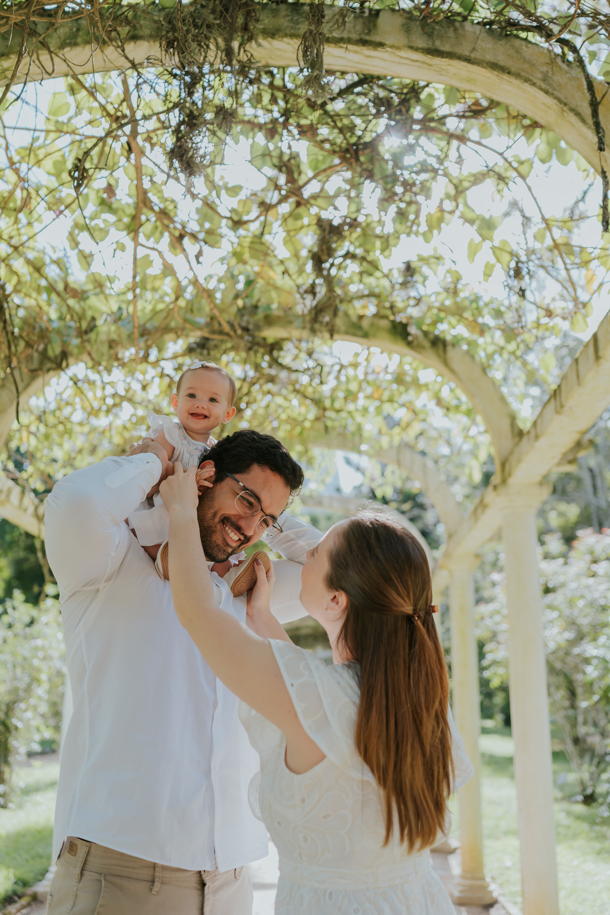 fotografia fotografa 6 meses Fernanda acompanhamento ensaio família rj Rio de Janeiro jardim botânico externo natureza