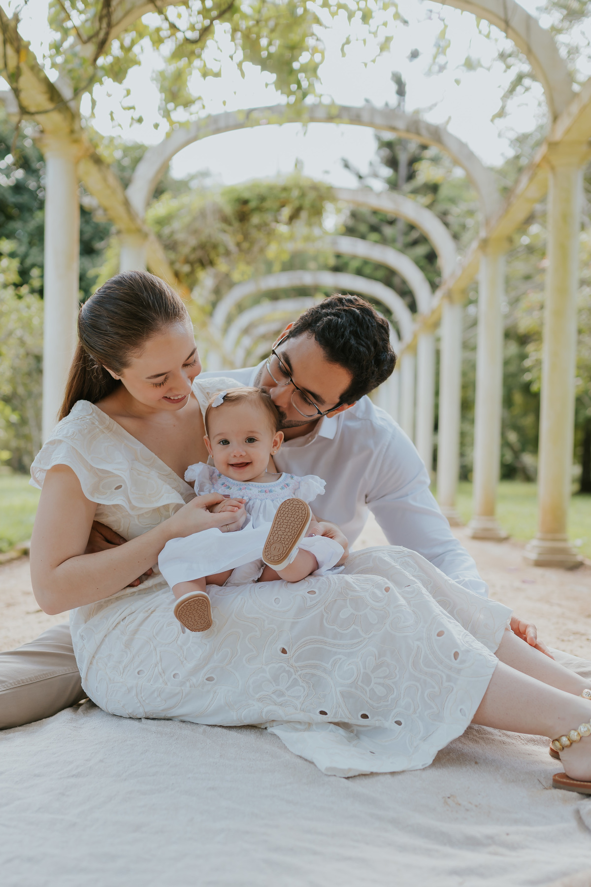 fotografia fotografa 6 meses Fernanda acompanhamento ensaio família rj Rio de Janeiro jardim botânico externo natureza